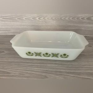 VINTAGE Fire King Anchor Hocking Loaf Pan MEADOW GREEN Casserole Dish